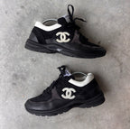 Chanel Black CC Trainers 43