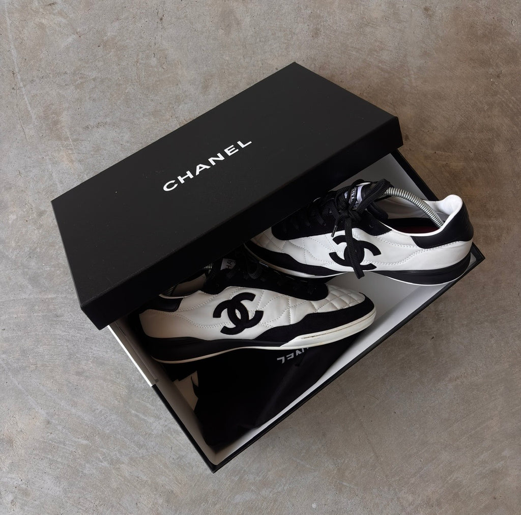 Chanel Quilted Calfskin Low Top Sneakers