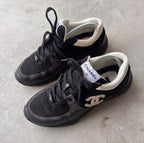 Chanel Black CC Trainers 43
