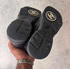 Chanel Black CC Trainers 43