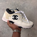 Chanel White/Cream CC Trainers