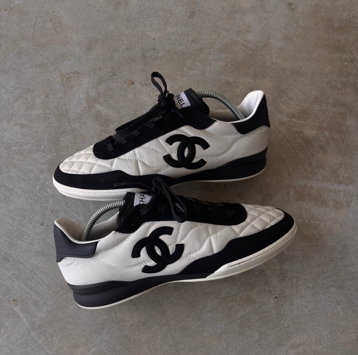 Chanel Quilted Calfskin Low Top Sneakers