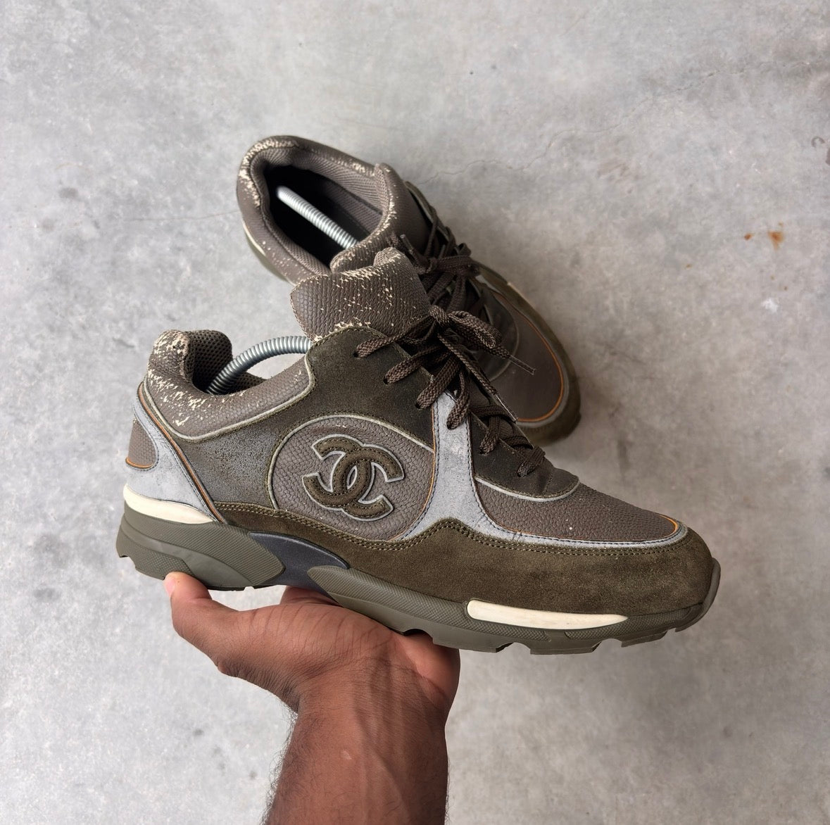 Chanel FW15 “Khaki” CC Trainers