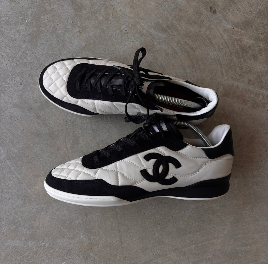 Chanel Quilted Calfskin Low Top Sneakers