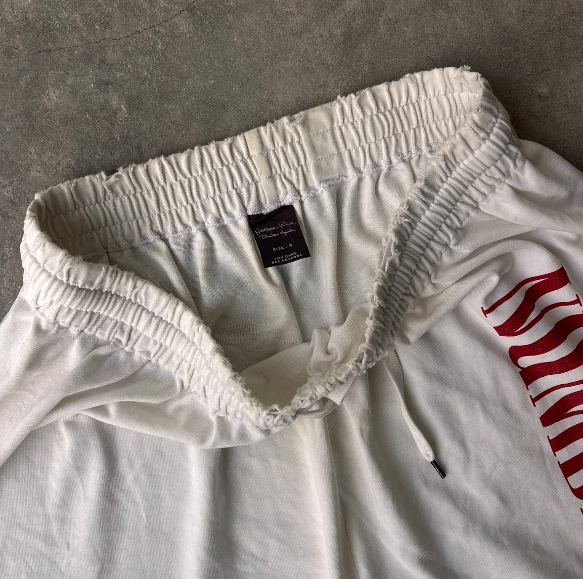 Number (N)ine SS05 “Welcome To The Shadow” Runway Spellout Shorts