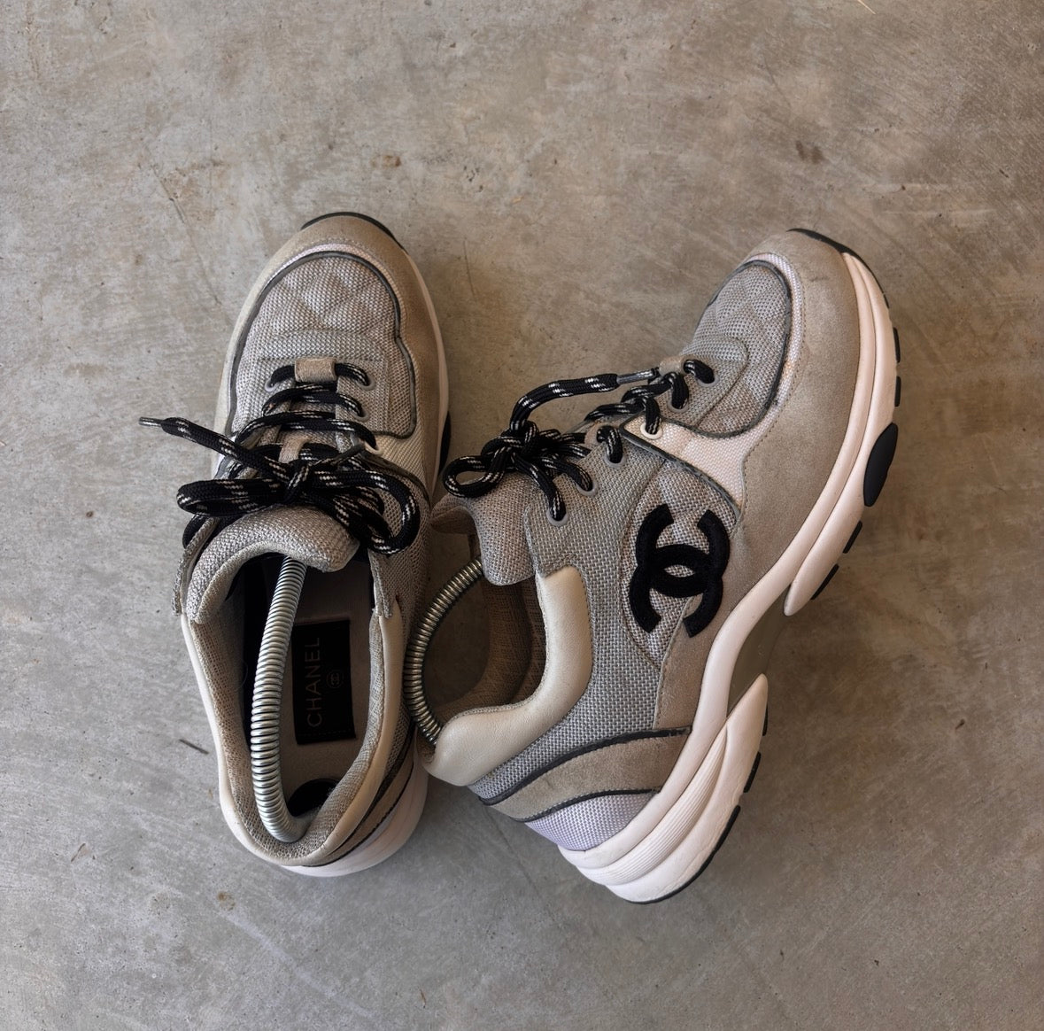Chanel Quilted Double CC Sneakers