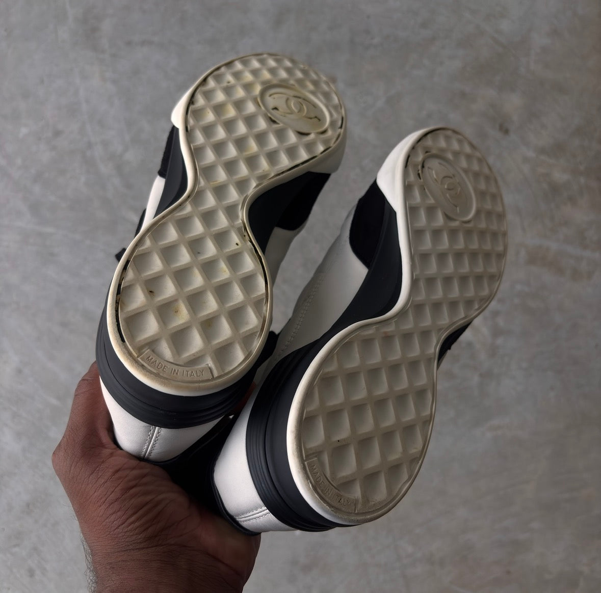 Chanel Quilted Calfskin Low Top Sneakers
