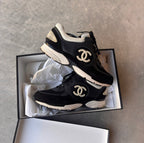 Chanel SS22 Black/Navy CC Trainers