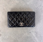 Chanel Quilted Patent Leather CC Wallet