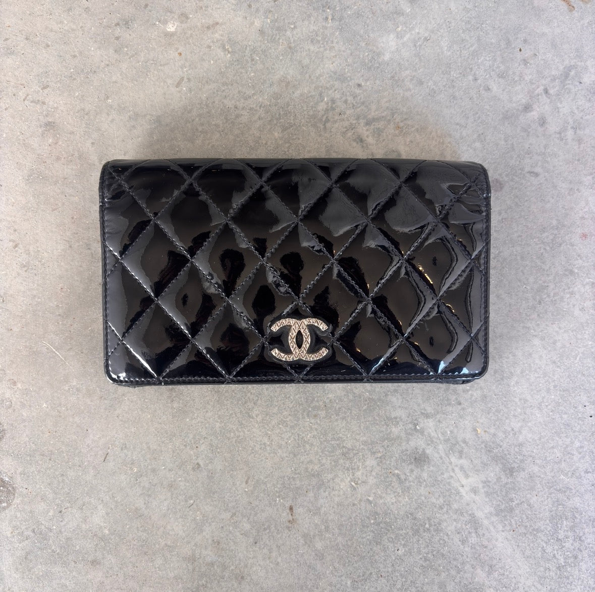 Chanel Black CC Quilted Wallet