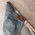 Kapital Indigo Denim Bone Shorts