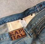 Kapital Indigo Denim Bone Shorts