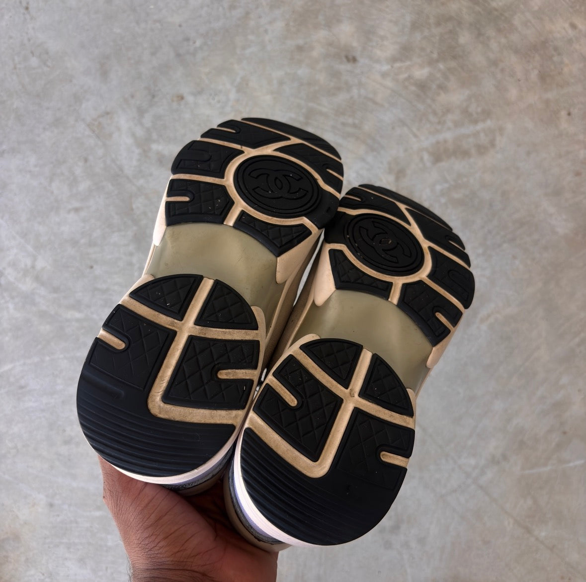 Chanel Quilted Double CC Sneakers