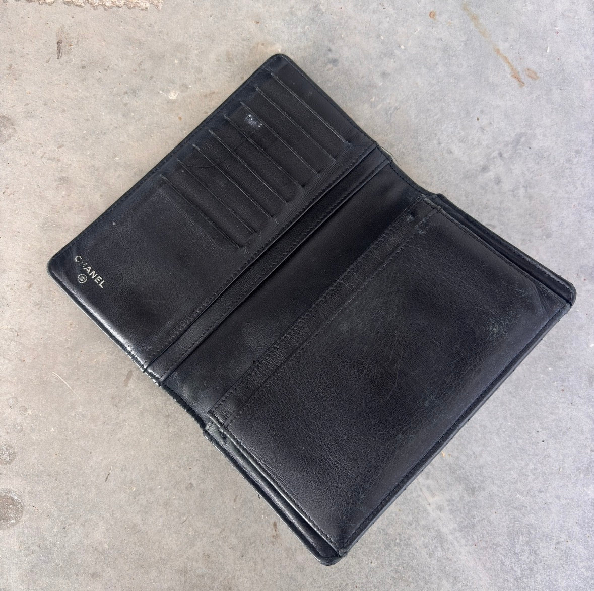 Chanel Black CC Quilted Wallet