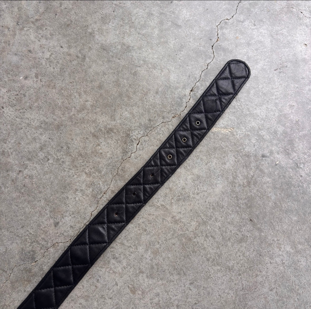 Chanel Quilted Double CC Leather Belt