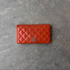Chanel CC Quilted Peach Wallet