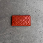 Chanel CC Quilted Peach Wallet