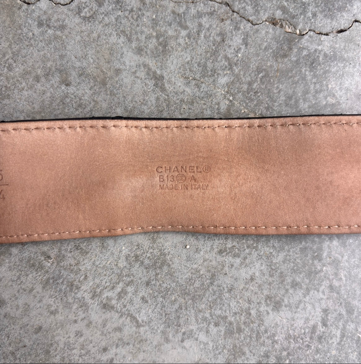 Chanel Quilted Double CC Leather Belt