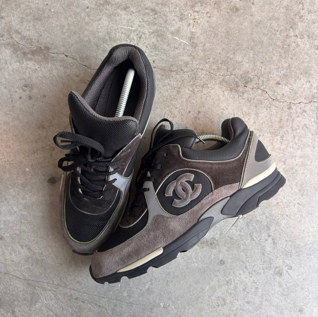 Chanel FW15 Grey/Black CC Sneakers