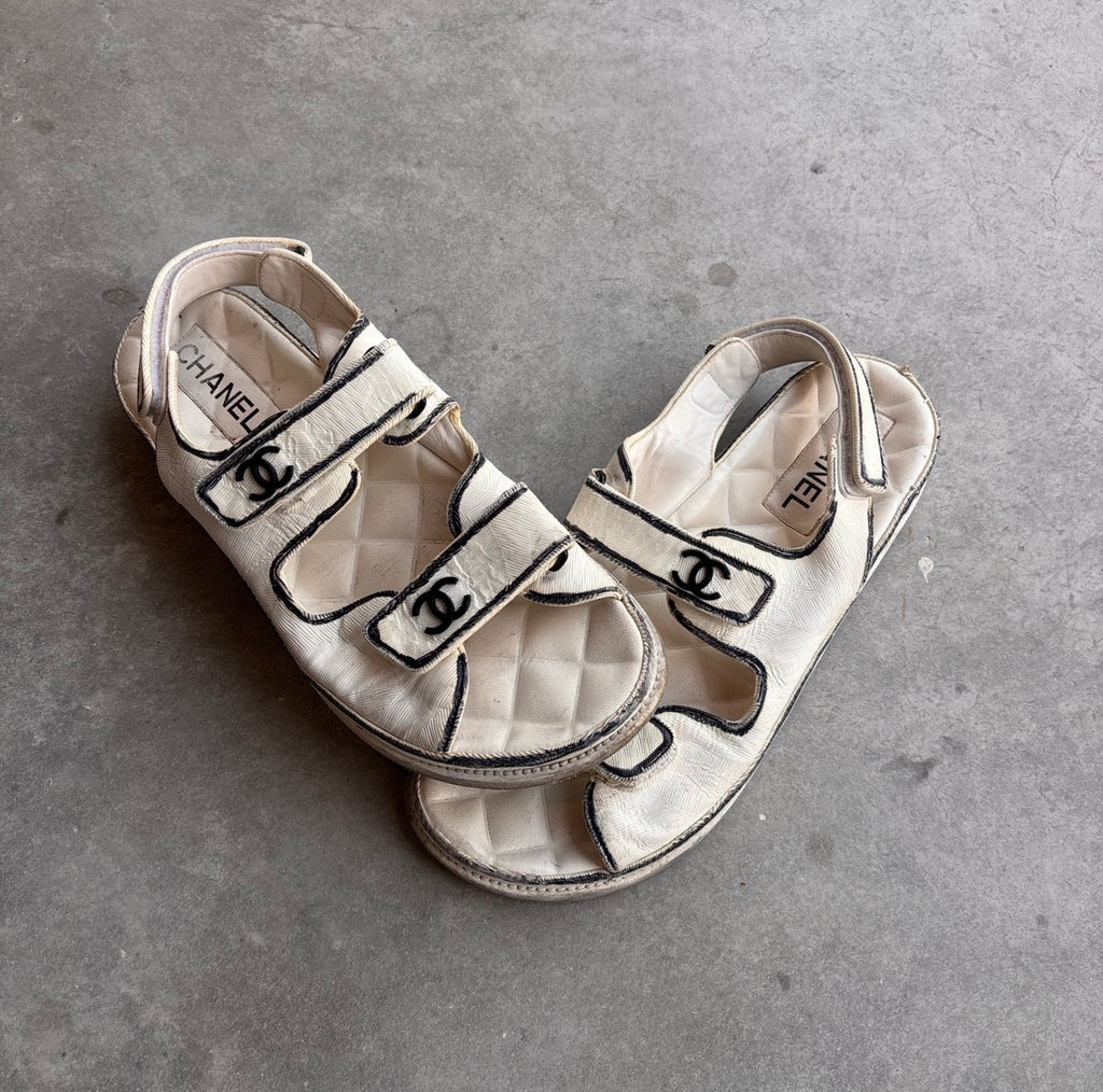 Chanel SS22 CC Dad Sandals