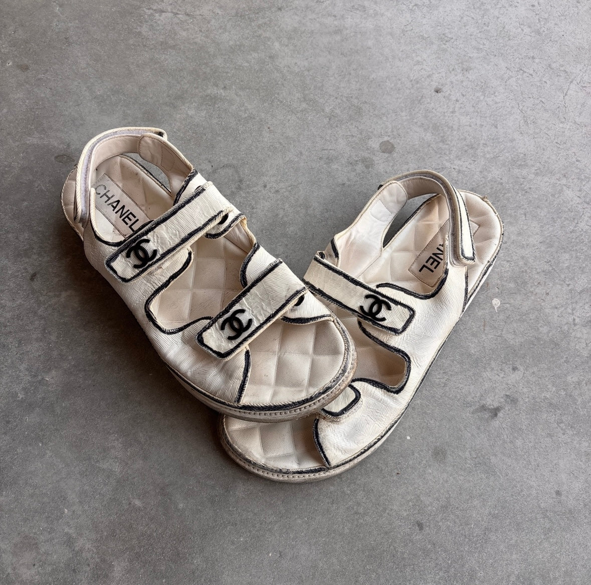 Chanel SS22 CC Dad Sandals