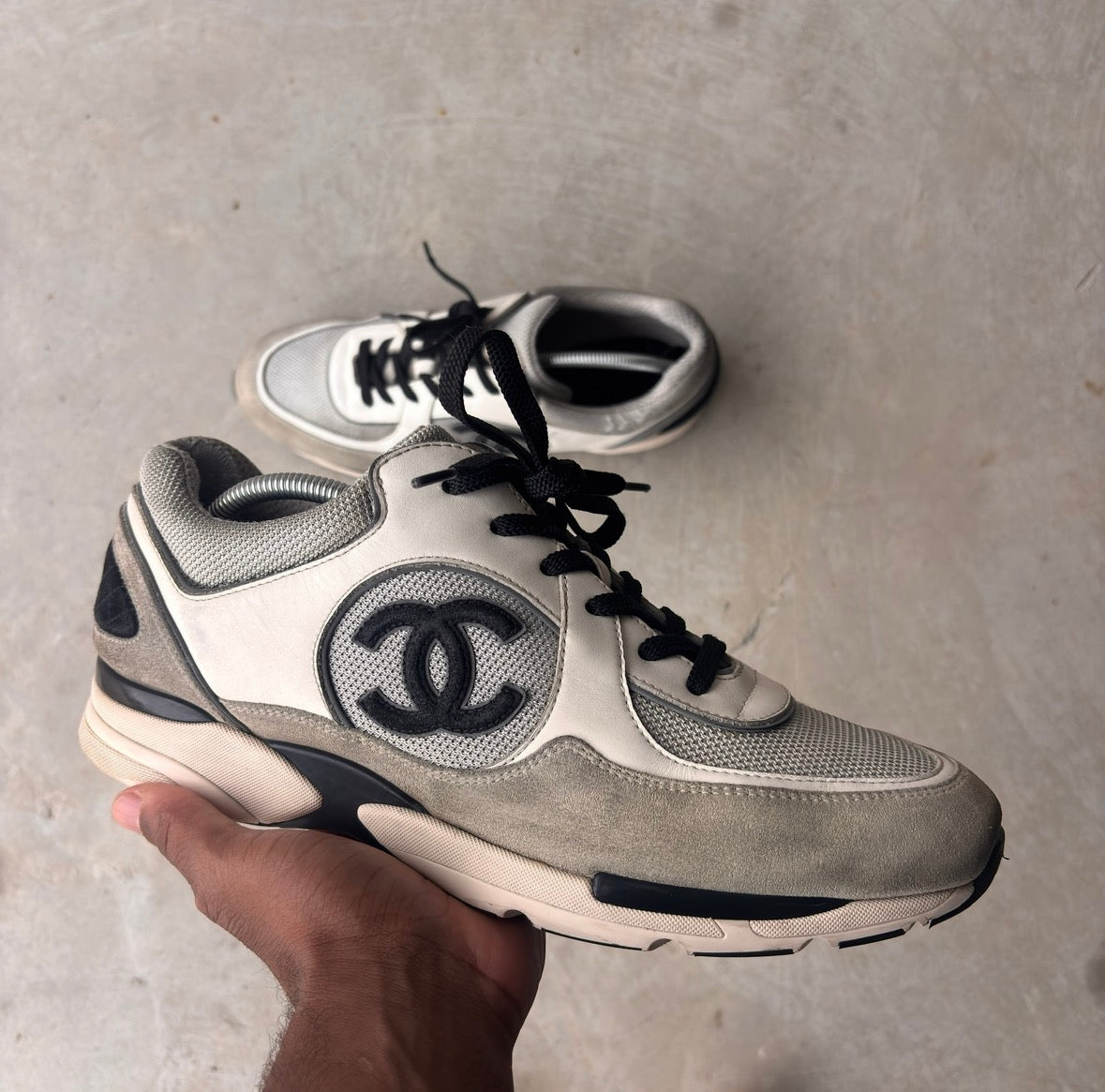 Chanel FW22 Grey CC Trainers
