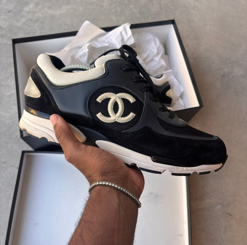 Chanel SS22 Black/Navy CC Trainers
