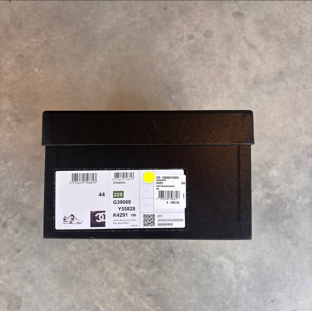 Chanel SS22 Black/Navy CC Trainers
