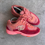 Chanel Pink/Red CC Sneakers