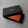 Chanel CC Quilted Peach Wallet