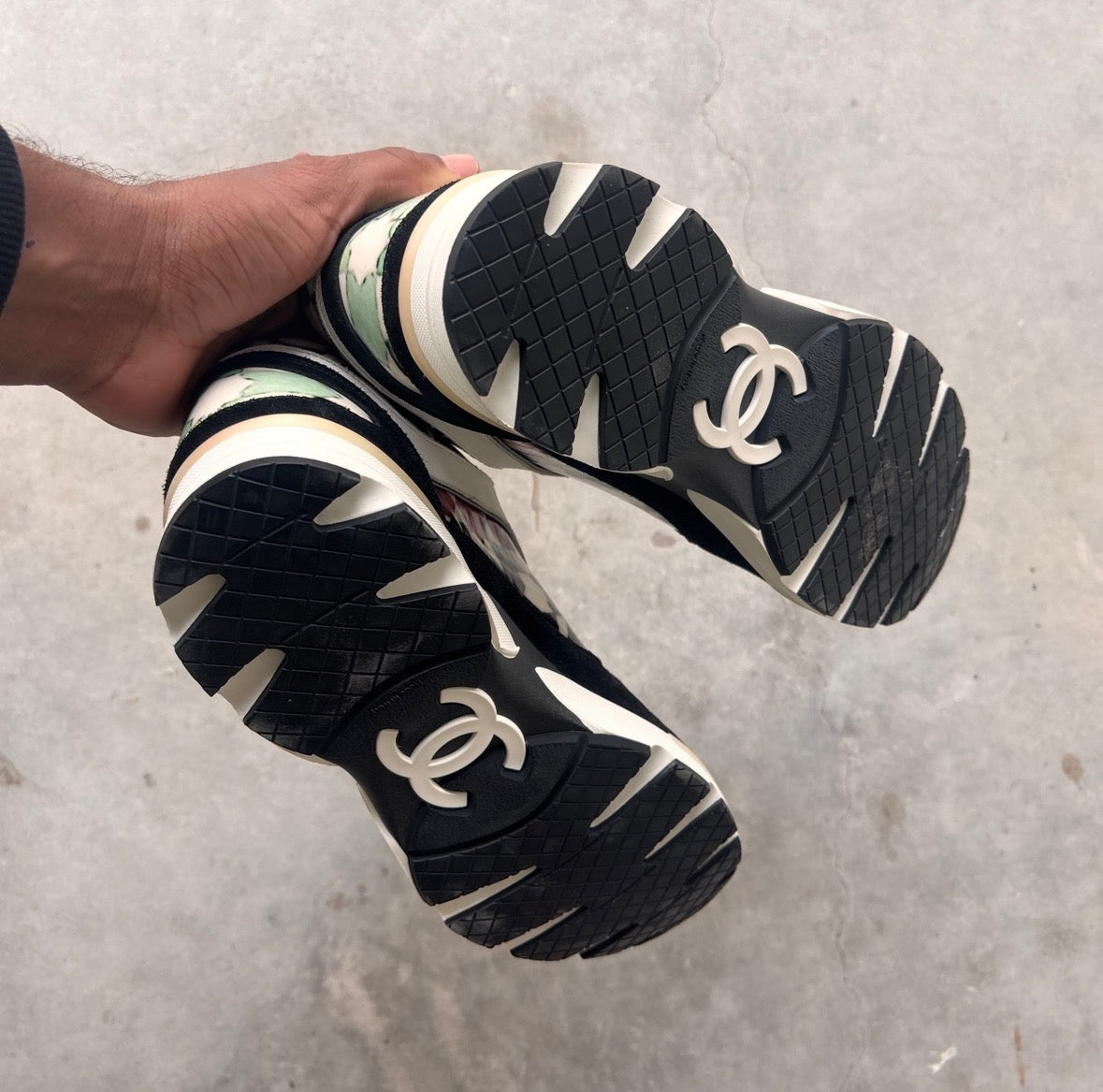 Chanel FW15 Floral CC Trainers
